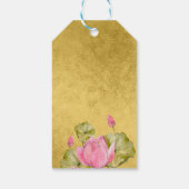 Königlich-Blaues Pfauenlotus Indische Hochzeit Geschenkanhänger (Rückseite)