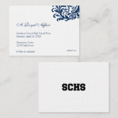 Königlich blaues Prospektfahrschein Visitenkarte (Vorne/Hinten)