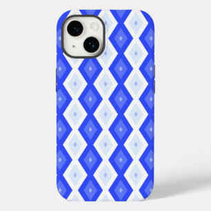 Königlich blaues Rautenmuster Case-Mate iPhone 14 Hülle