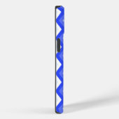 Königlich blaues Rautenmuster Case-Mate iPhone Hülle (Rückseite / Rechts)