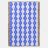 Königlich blaues Rautenmuster Decke (Vorderseite Vertikal)