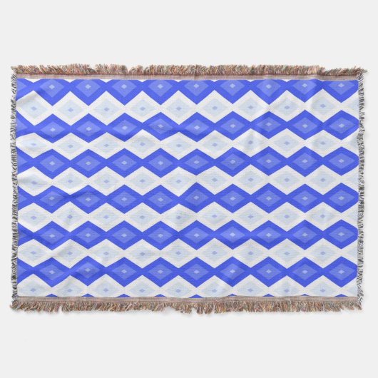 Königlich blaues Rautenmuster Decke (Vorderseite)