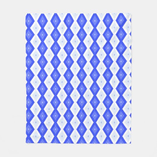 Königlich blaues Rautenmuster Fleecedecke (Vorderseite)