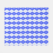 Königlich blaues Rautenmuster Fleecedecke (Vorderseite (Horizontal))