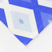 Königlich blaues Rautenmuster Fleecedecke (Ecke)