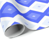 Königlich blaues Rautenmuster Geschenkpapier (Rolleneckpunkt)