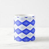 Königlich blaues Rautenmuster Kaffeetasse (Mittel)