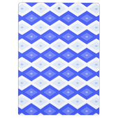 Königlich blaues Rautenmuster Klemmbrett (Rückseite)