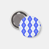 Königlich blaues Rautenmuster Magnet (Vorderseite/Rückseite)