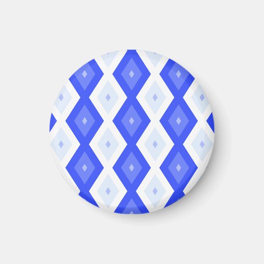 Königlich blaues Rautenmuster Magnet (Vorne)