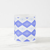 Königlich blaues Rautenmuster Mattglastasse (Mittel)