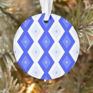 Königlich blaues Rautenmuster Ornament