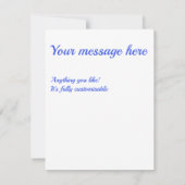 Königlich blaues Rautenmuster RSVP Karte (Rückseite)