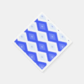 Königlich blaues Rautenmuster Serviette (Ecke)