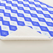 Königlich blaues Rautenmuster Sherpadecke (3/4)