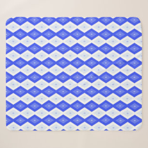 Königlich blaues Rautenmuster Sherpadecke