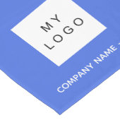 Königlich blaues Salon-Logo Kurzer Tischläufer (Ecke)