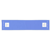 Königlich blaues Salon-Logo Kurzer Tischläufer (Horizontal)