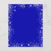 Königlich-blaues Silber-Budget-Einladung von Quinc Flyer (Hinten)