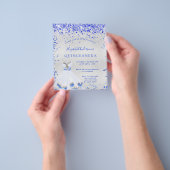 Königlich-blaues Silber-Budget-Einladung von Quinc Flyer (Gruppe)