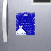 Königlich blaues silbernes Kleid aus Quinceanera Flyer