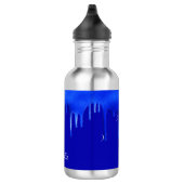 Königlich blaues Tropfname-Skript Edelstahlflasche (Rechts)