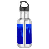 Königlich blaues Tropfname-Skript Edelstahlflasche (Rückseite)