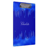 Königlich blaues Tropfname-Skript Klemmbrett (Rechts)