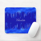 Königlich blaues Tropfname-Skript Mousepad (Mit Mouse)