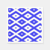 Königlich blaues und weißes Rautenmuster Serviette (Vorderseite)