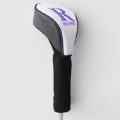 Königlich dunkelblaues Leder Golf Headcover (angewinkelt)