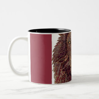 Königlich gekrönte Löwenkunst Zweifarbige Tasse