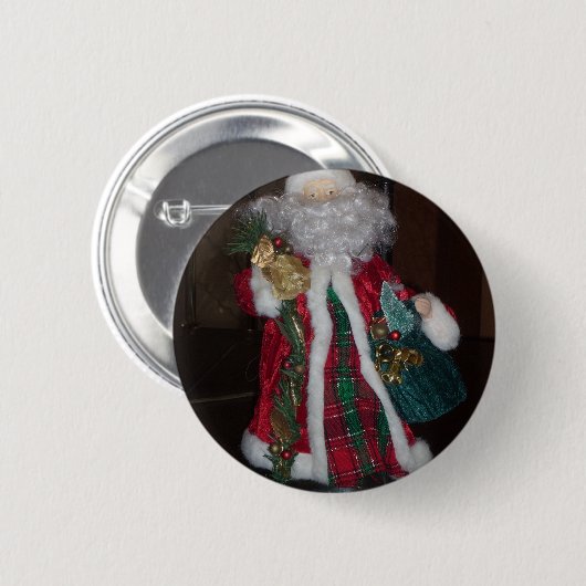 Königlich Karierte Hospho Santa Merina Button (Vorne & Hinten)