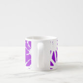 Königlich lila geometrisches Muster Espressotasse (Rückseite)