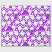 Königlich lila geometrisches Muster Geschenkpapier (Flach)