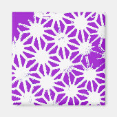 Königlich lila geometrisches Muster Magnet (Vorne)