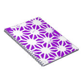 Königlich lila geometrisches Muster Notizblock (Rechte Seite)