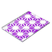 Königlich lila geometrisches Muster Notizblock (Linke Seite)