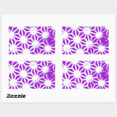 Königlich lila geometrisches Muster Rechteckiger Aufkleber (Blatt)