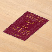 Königlich Marone ACRYL-Flexible Einladung (Ablage )