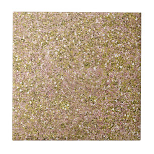 Königlich Rosa & Gold Glitter Wand oder Boden Fliese