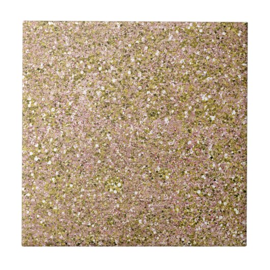 Königlich Rosa & Gold Glitter Wand oder Boden Fliese (Vorderseite)