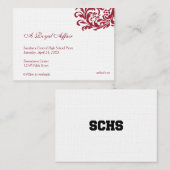 Königlich rotes Prospektfahrschein Visitenkarte (Vorne/Hinten)