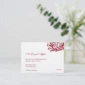 Königlich rotes Prospektfahrschein Visitenkarte (Stehend Vorderseite)