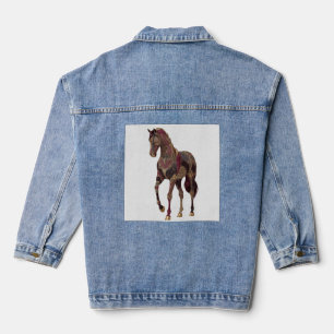 Königlich verziertes arabisches Pferd Jeansjacke