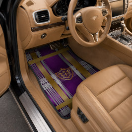 Königlich violette Majestät Plaid Monogramm-Automa Autofußmatte