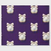 Königlich violette Perl-Luxus-Bogen-Verpackungspap Geschenkpapier (Flach)