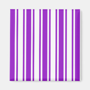 Königlich violette und weiße Bonbonstreifen Magnet