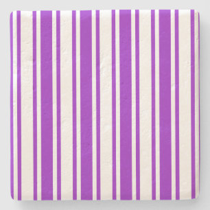 Königlich violette und weiße Bonbonstreifen Steinuntersetzer