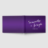 Königlich Violetter Farbverlauf zur Hochzeit Gästebuch (Voll)